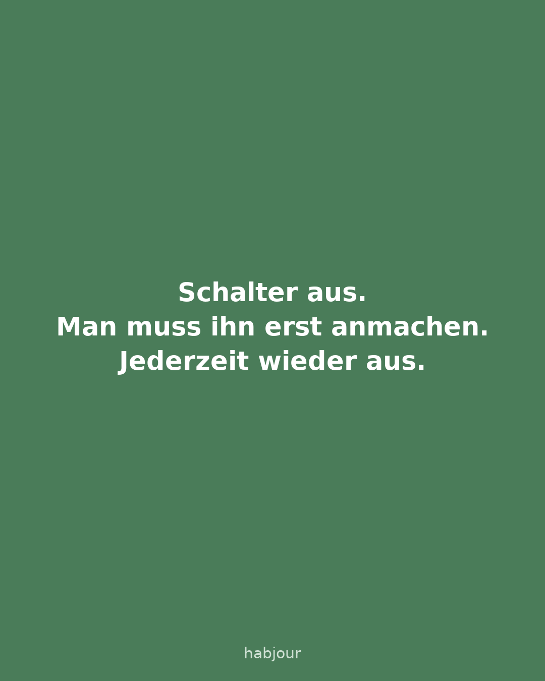 Karte 5 von 8: Schalter aus. Man muss ihn erst anmachen. Jederzeit wieder aus. Karussell zum Thema Zyklus im Onboarding von Habjour.