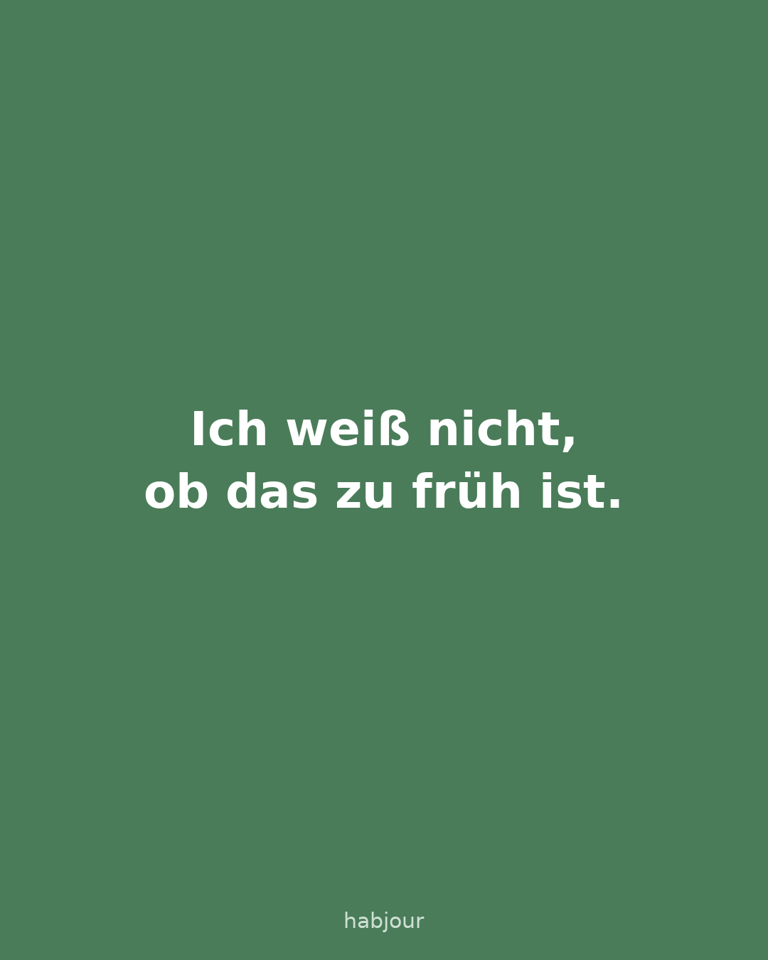Karte 7 von 8: Ich weiß nicht, ob das zu früh ist. Karussell zum Thema Zyklus im Onboarding von Habjour.