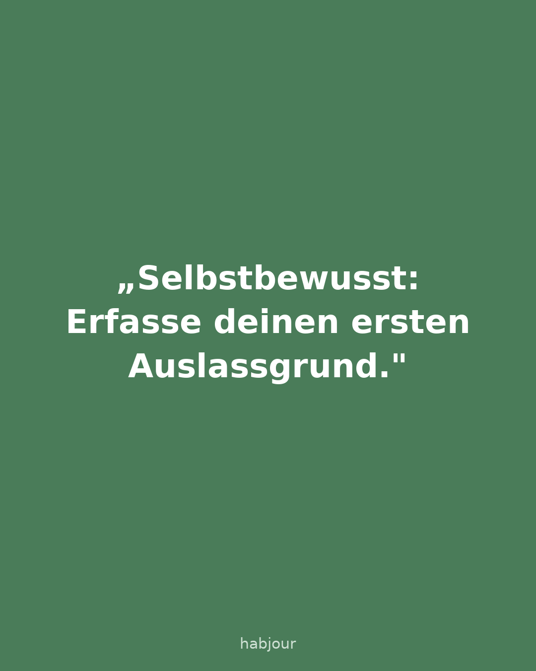 Karte 2 von 6: „Selbstbewusst: Erfasse deinen ersten Auslassgrund.". Erste Karte: Es gibt in Habjour zehn Erfolge fürs Auslassen.