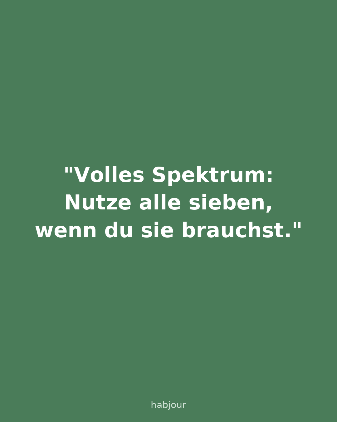 Karte 3 von 6: "Volles Spektrum: Nutze alle sieben, wenn du sie brauchst.". Erste Karte: Es gibt in Habjour zehn Erfolge fürs Auslassen.