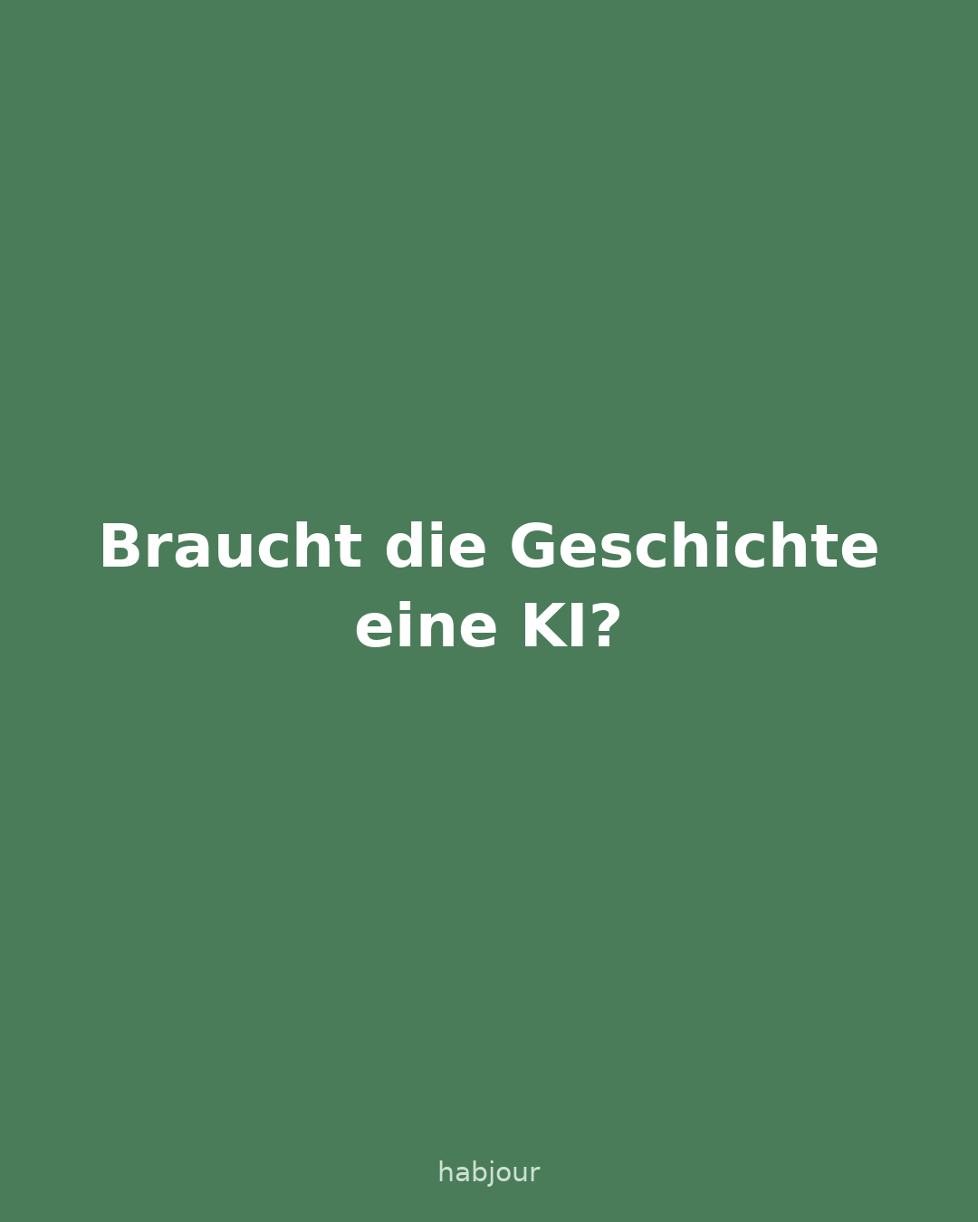 Karte 3 von 3: Braucht die Geschichte eine KI?. Vorlagen als Standard.
