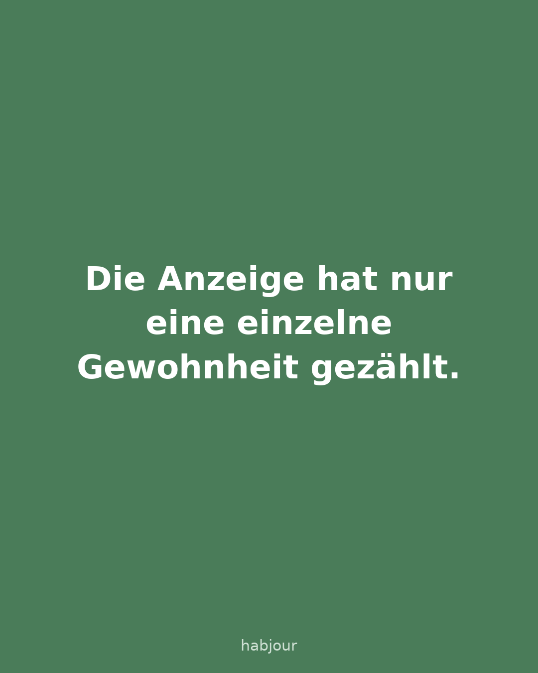 Karte 2 von 5: Die Anzeige hat nur eine einzelne Gewohnheit gezählt. Karussell mit fünf Karten: 1.