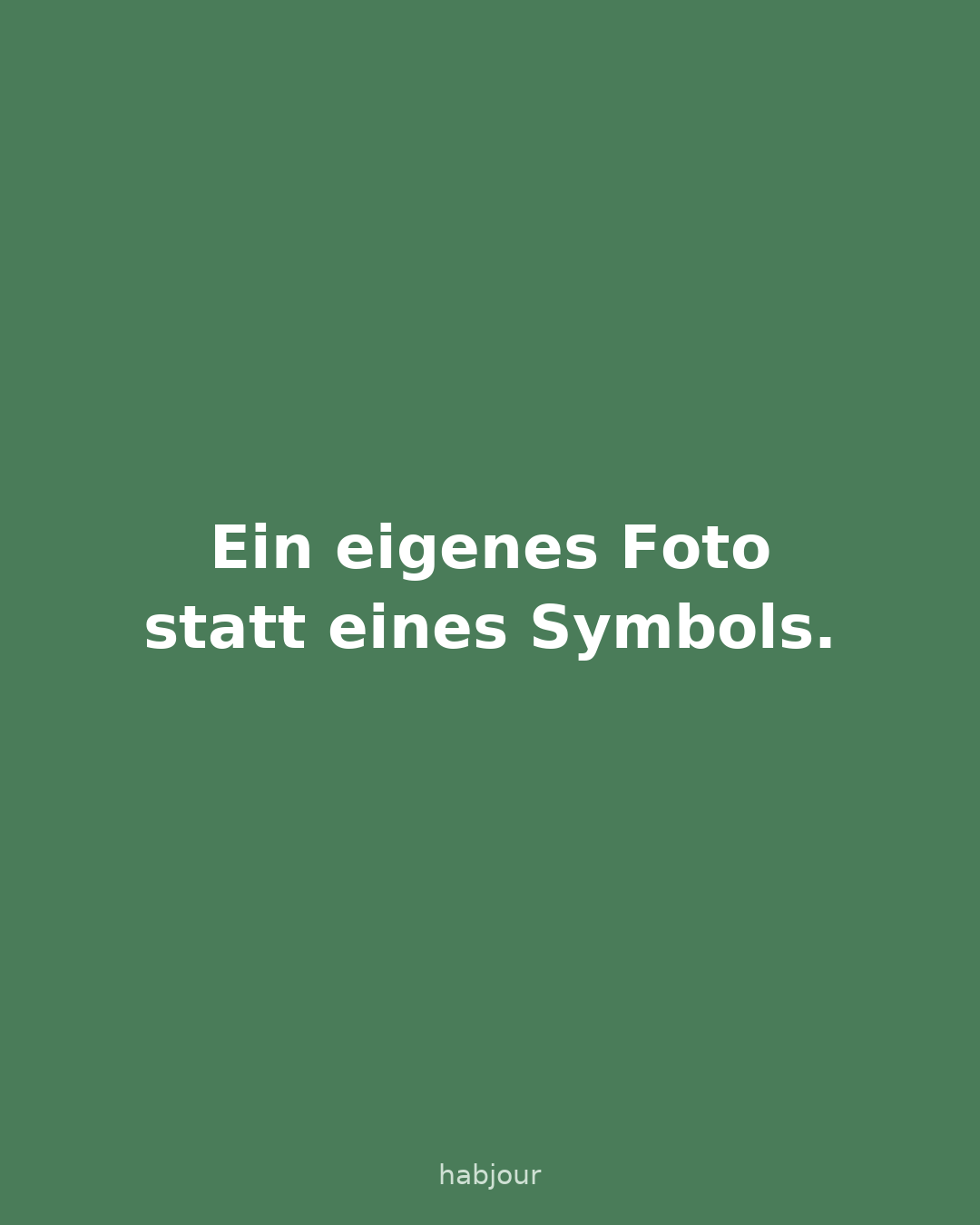 Karte 1 von 6: Ein eigenes Foto statt eines Symbols. Jede Routine kann ihr eigenes Foto bekommen.