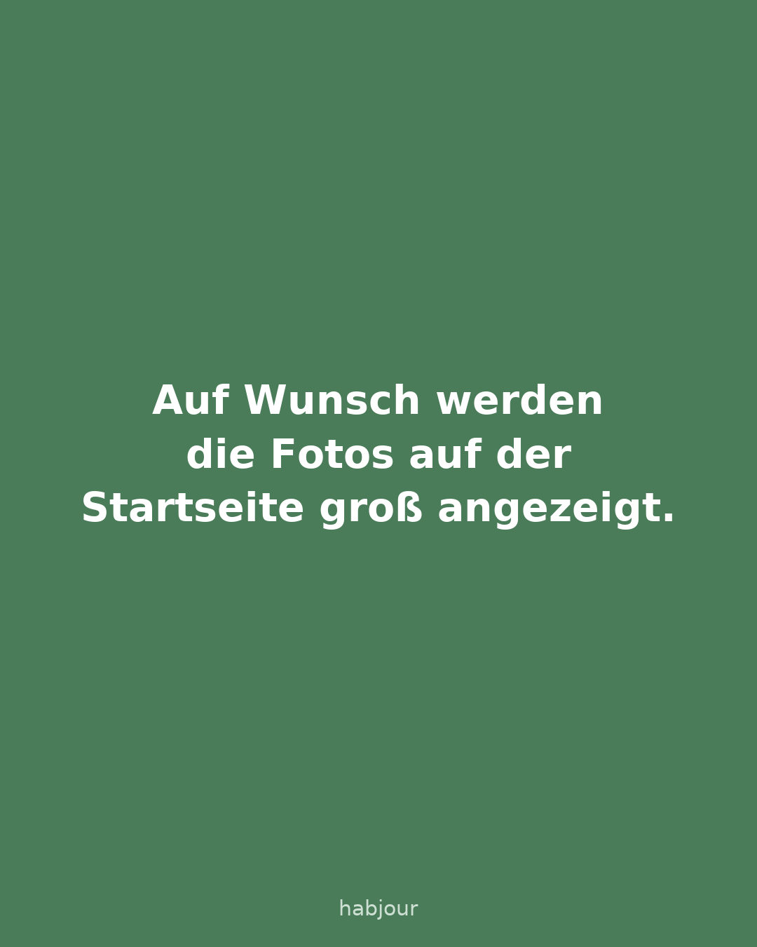 Karte 3 von 6: Auf Wunsch werden die Fotos auf der Startseite groß angezeigt. Jede Routine kann ihr eigenes Foto bekommen.