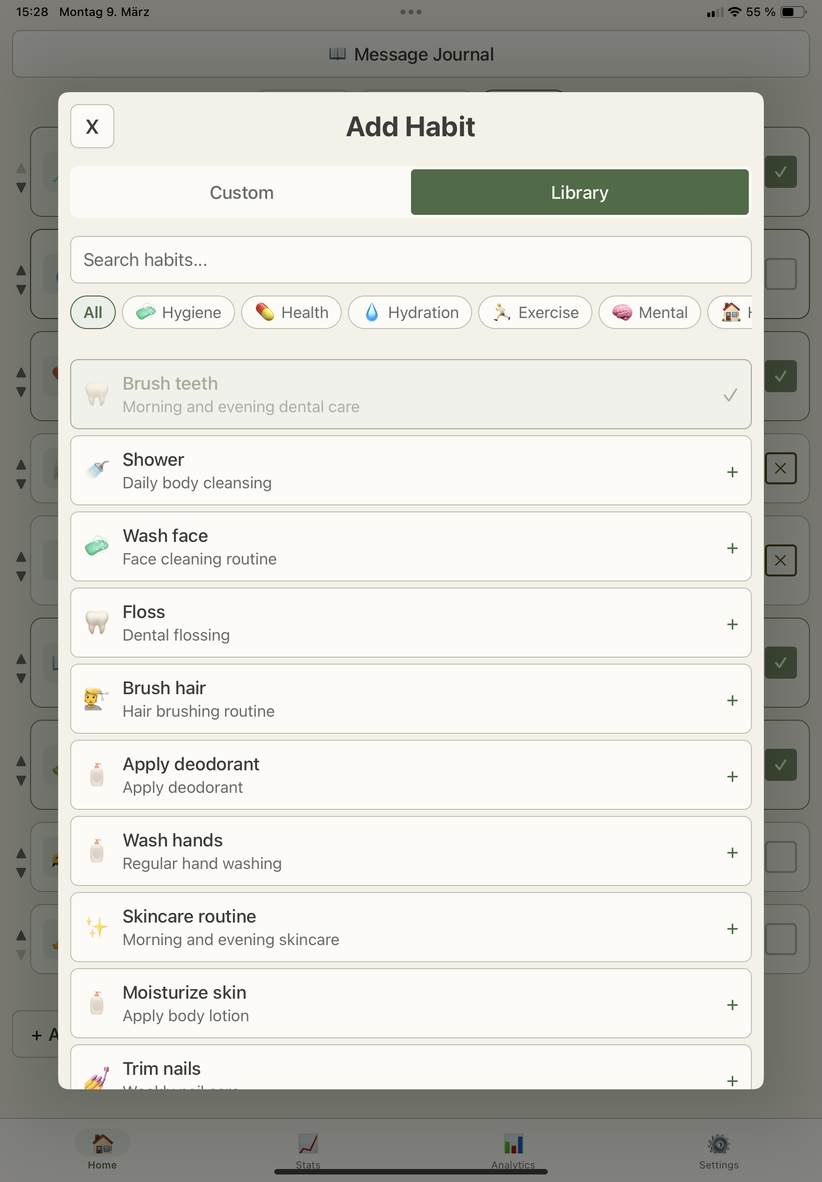 Gewohnheits-Bibliothek