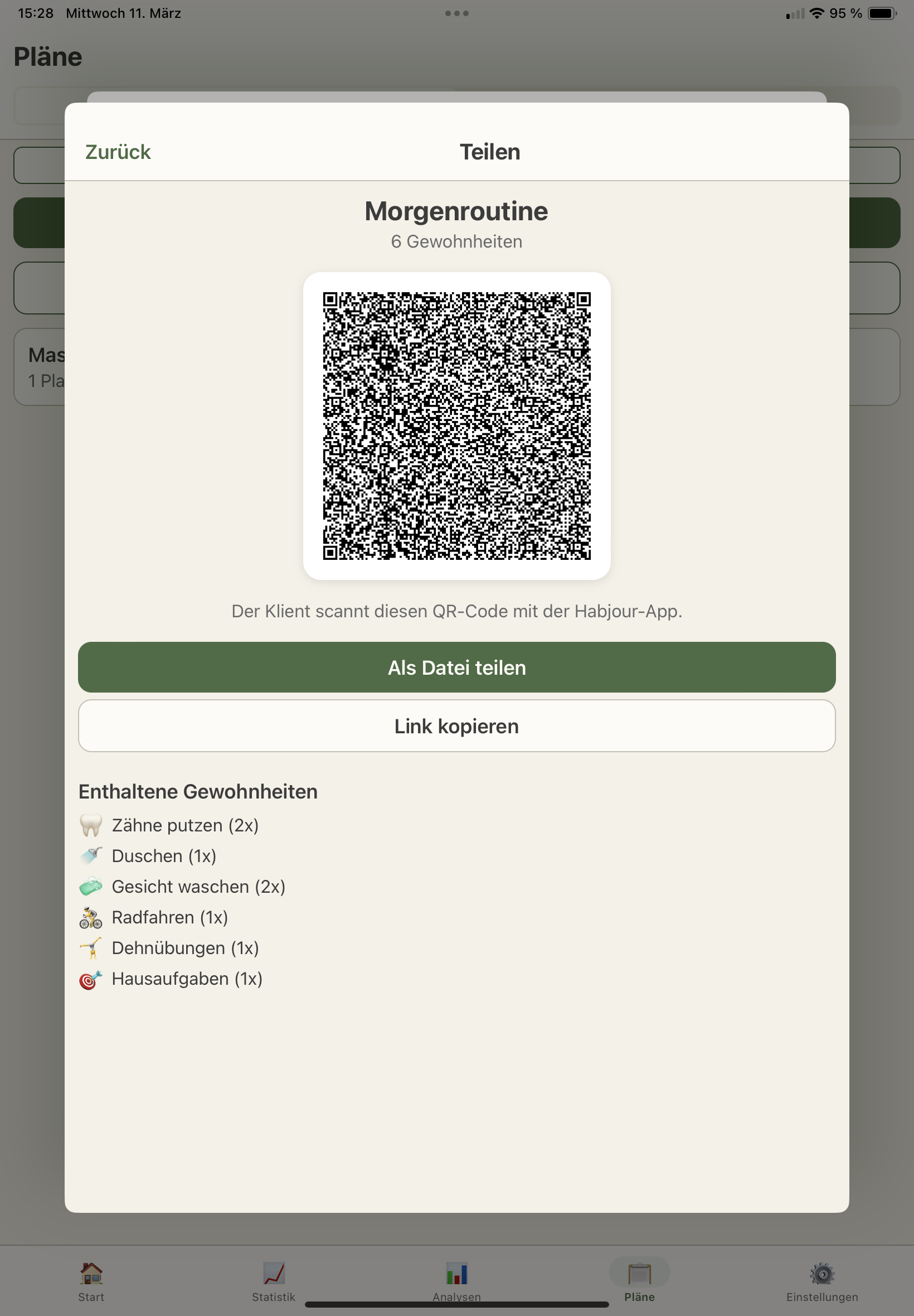 QR-Code teilen